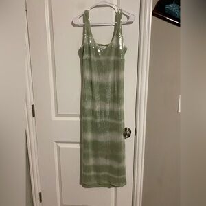 Caroline Constas Green Sheath Maxi Dress